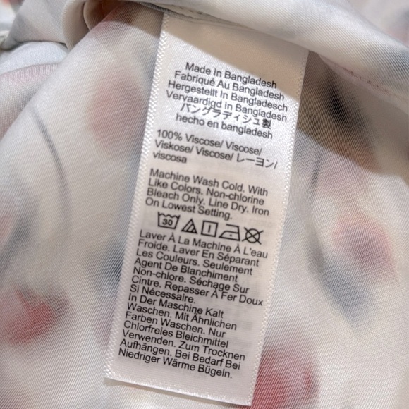 J. Crew CF514 Blurry Cherry Print Chemise sz L NWT - Picture 7 of 7